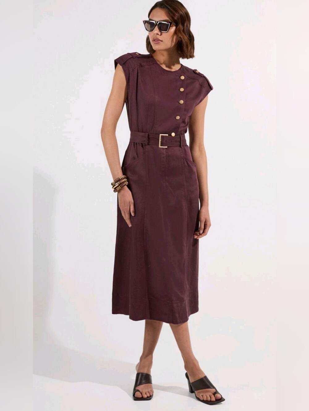 Karen Millen  Soft Twill Relaxed Midi DressSize 8 US